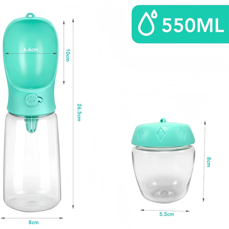 2-in-1 Flasche PetComfort (WASSER UND FRESSEN FÜR HAUSTIERE)