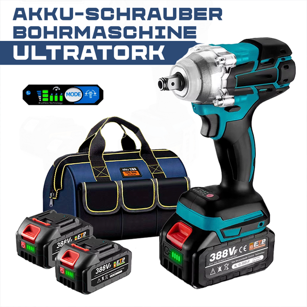 Akku-Schrauber Bohrmaschine UltraTork [MIT TITAN-WERKZEUGTASCHE ALS GESCHENK]